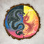 Dragon/Phoenix Painted Wood-Slice