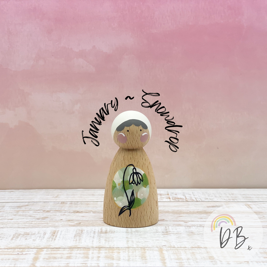 Dilly blue top peg dolls